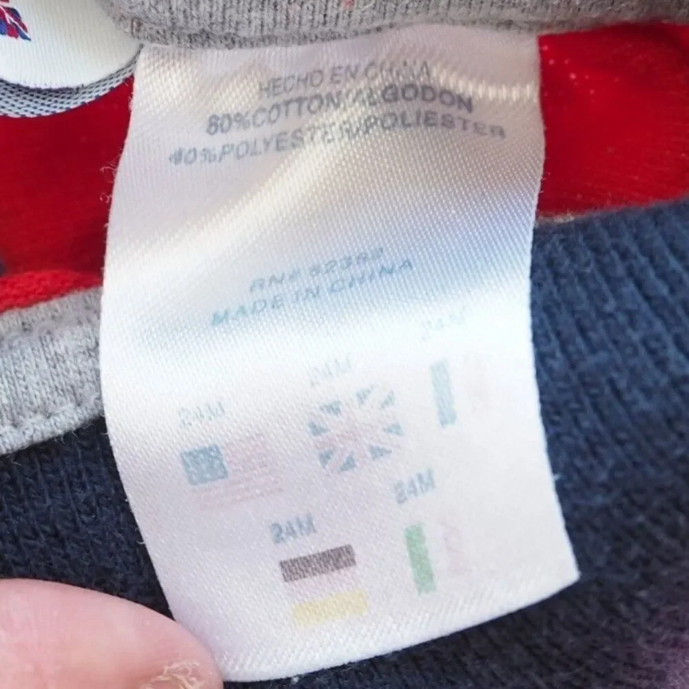 Reebok Classic Vintage 90s Y2K‎ Polo Shirt Red / White Toddler 24M